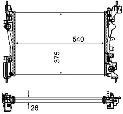 MAHLE ORIGINAL Chladič motora CR 1121 000P 1