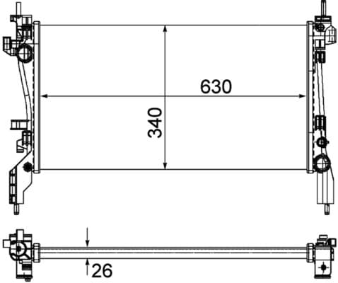 MAHLE ORIGINAL Chladič motora CR 1122 000P 1