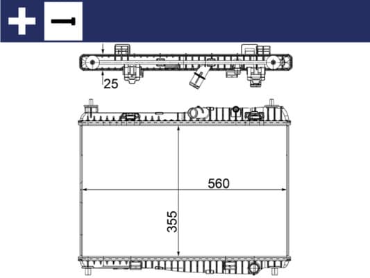 MAHLE ORIGINAL Chladič motora CR 1135 000S 1