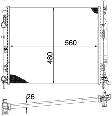 MAHLE ORIGINAL Chladič motora CR 1155 000S 1