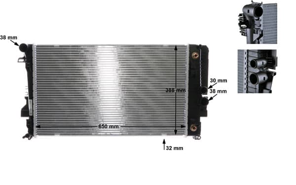 MAHLE ORIGINAL Chladič motora CR 1173 000S 1