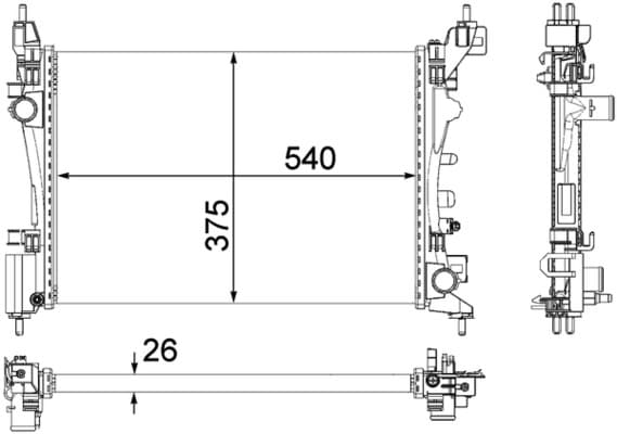 MAHLE ORIGINAL Chladič motora CR 1182 000P 1