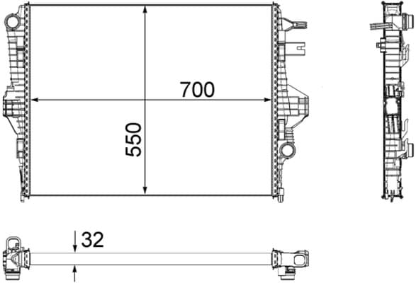 MAHLE ORIGINAL Chladič motora CR 1183 000P 1