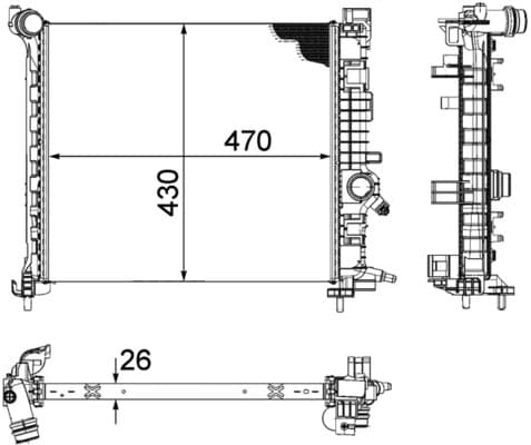 MAHLE ORIGINAL Chladič motora CR 1188 000P 1