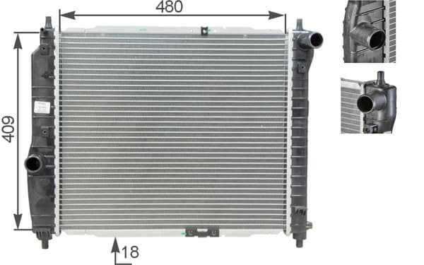 MAHLE ORIGINAL Chladič motora CR 1309 000S 1