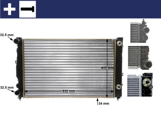 MAHLE ORIGINAL Chladič motora CR 132 000S 1