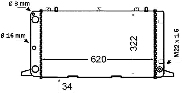MAHLE ORIGINAL Chladič motora CR 1415 000S 1