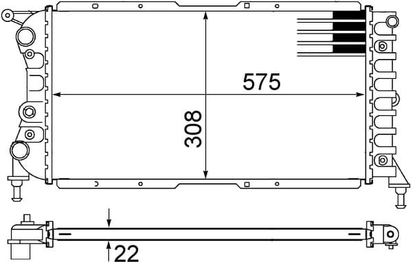 MAHLE ORIGINAL Chladič motora CR 1441 000S 1