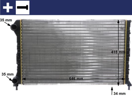 MAHLE ORIGINAL Chladič motora CR 1447 000S 1