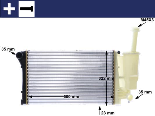 MAHLE ORIGINAL Chladič motora CR 1451 000S 1