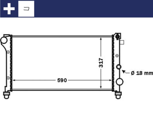 MAHLE ORIGINAL Chladič motora CR 1452 000S 1