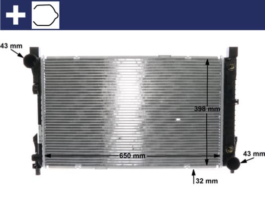 MAHLE ORIGINAL Chladič motora CR 1478 000S 1