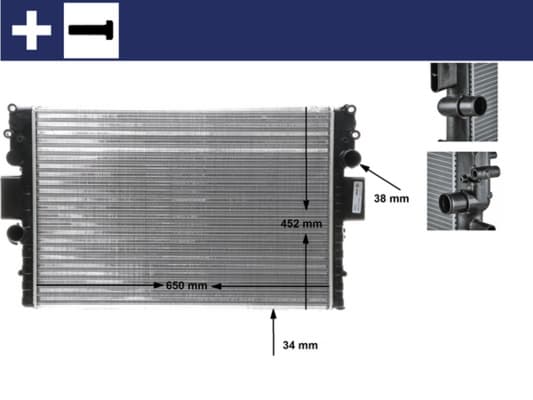 MAHLE ORIGINAL Chladič motora CR 1551 000S 1