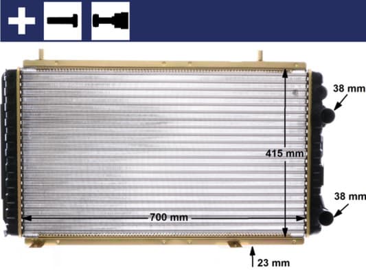 MAHLE ORIGINAL Chladič motora CR 168 000S 1