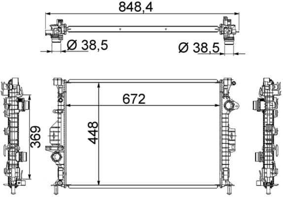 MAHLE ORIGINAL Chladič motora CR 1748 000S 1