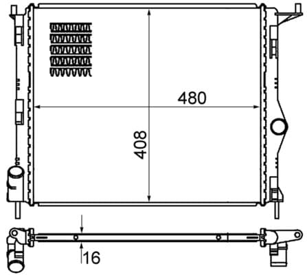 MAHLE ORIGINAL Chladič motora CR 1765 000S 1