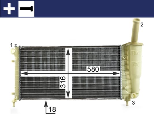 MAHLE ORIGINAL Chladič motora CR 1994 000S 1