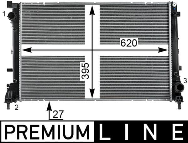 MAHLE ORIGINAL Chladič motora CR 2002 000P 1