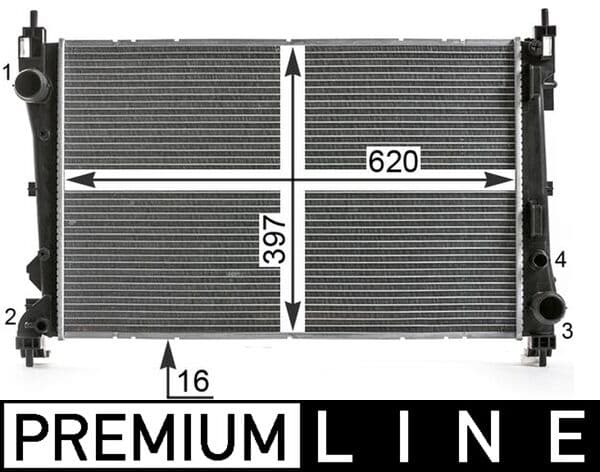 MAHLE ORIGINAL Chladič motora CR 2003 000P 1