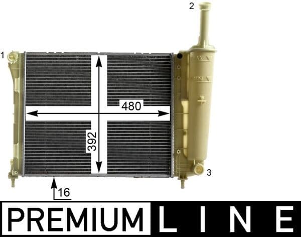 MAHLE ORIGINAL Chladič motora CR 2005 000P 1