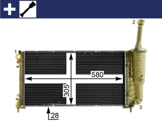 MAHLE ORIGINAL Chladič motora CR 2010 000S 1