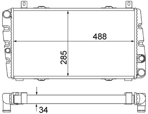 MAHLE ORIGINAL Chladič motora CR 2034 000S 1