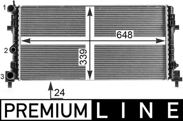 MAHLE ORIGINAL Chladič motora CR 2082 000P 1