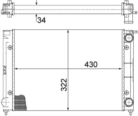 MAHLE ORIGINAL Chladič motora CR 343 000S 1