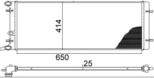 MAHLE ORIGINAL Chladič motora CR 368 001S 1