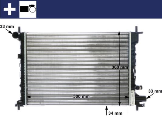 MAHLE ORIGINAL Chladič motora CR 381 000S 1