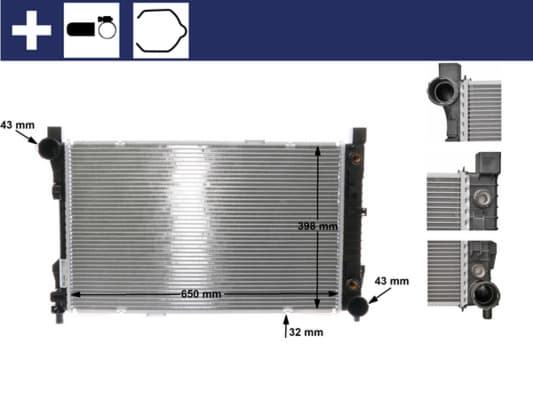 MAHLE ORIGINAL Chladič motora CR 387 000S 1