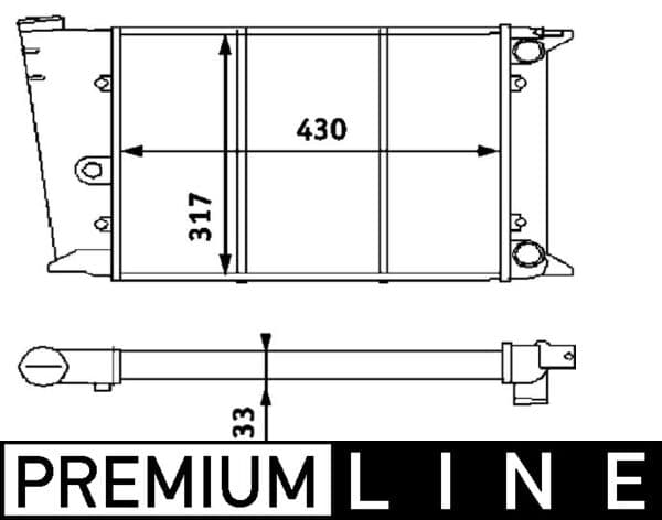 MAHLE ORIGINAL Chladič motora CR 420 000P 1