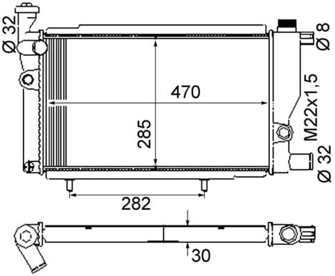 MAHLE ORIGINAL Chladič motora CR 428 000S 1