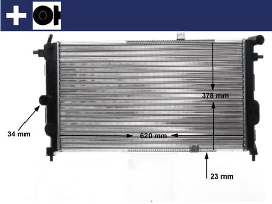 MAHLE ORIGINAL Chladič motora CR 438 000S 1