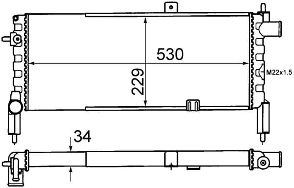 MAHLE ORIGINAL Chladič motora CR 442 000S 1