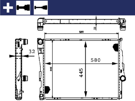 MAHLE ORIGINAL Chladič motora CR455000S 1