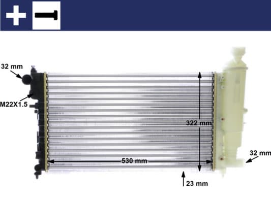 MAHLE ORIGINAL Chladič motora CR 468 000S 1
