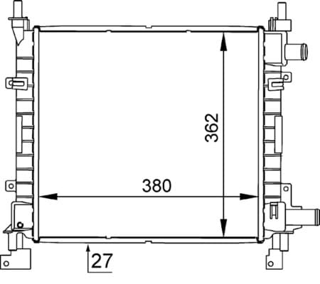 MAHLE ORIGINAL Chladič motora CR 626 000S 1