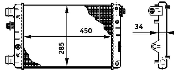 MAHLE ORIGINAL Chladič motora CR 632 000S 1