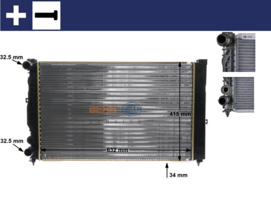 MAHLE ORIGINAL Chladič motora CR 647 000S 1