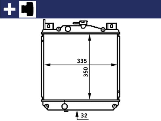 MAHLE ORIGINAL Chladič motora CR 655 000S 1