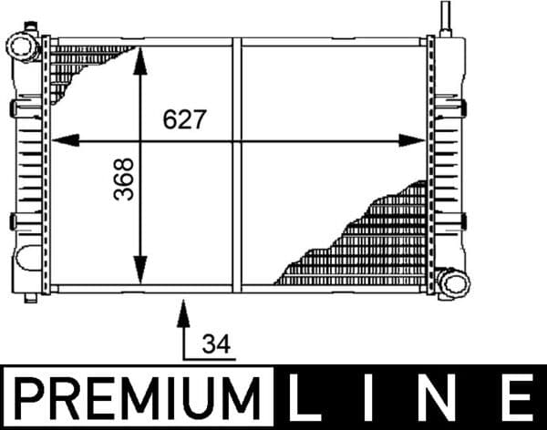 MAHLE ORIGINAL Chladič motora CR 676 000P 1