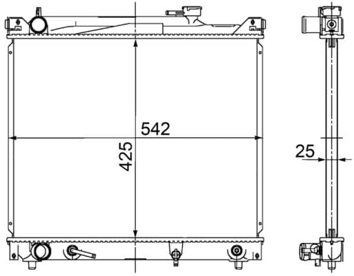 MAHLE ORIGINAL Chladič motora CR 754 000S 1