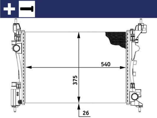 MAHLE ORIGINAL Chladič motora CR 773 000S 1