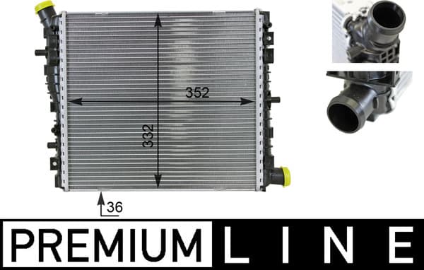 MAHLE ORIGINAL Chladič motora CR 78 000P 1
