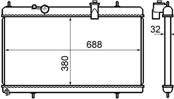 MAHLE ORIGINAL Chladič motora CR 801 000S 1
