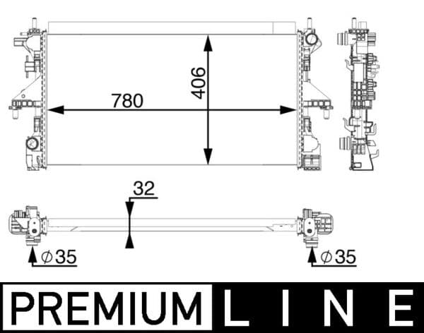 MAHLE ORIGINAL Chladič motora CR 806 000P 1