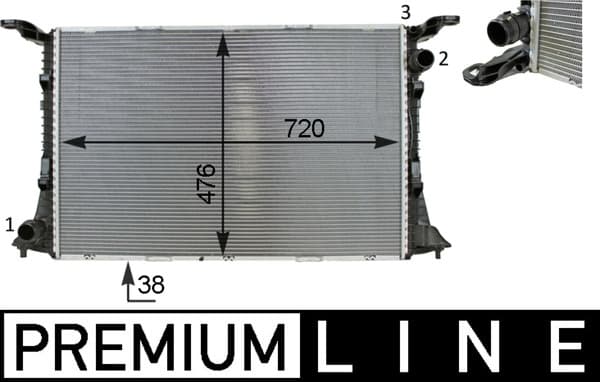 MAHLE ORIGINAL Chladič motora CR 82 000P 1