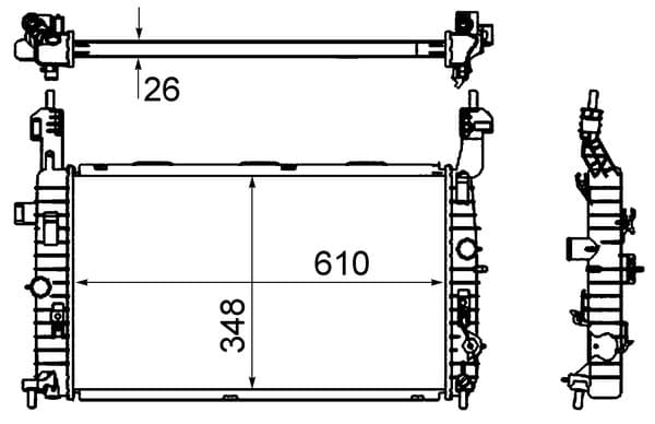MAHLE ORIGINAL Chladič motora CR 833 000S 1
