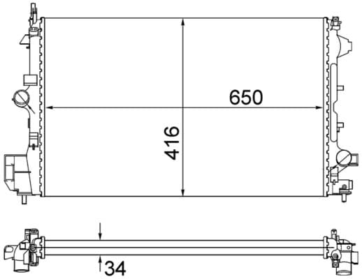 MAHLE ORIGINAL Chladič motora CR 835 001S 1